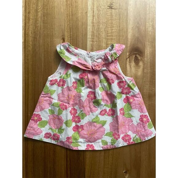 Janie and Jack Other - Janie and Jack Vintage Tag Girls Pink Floral Sleeveless Tank Top Size 3 Spring